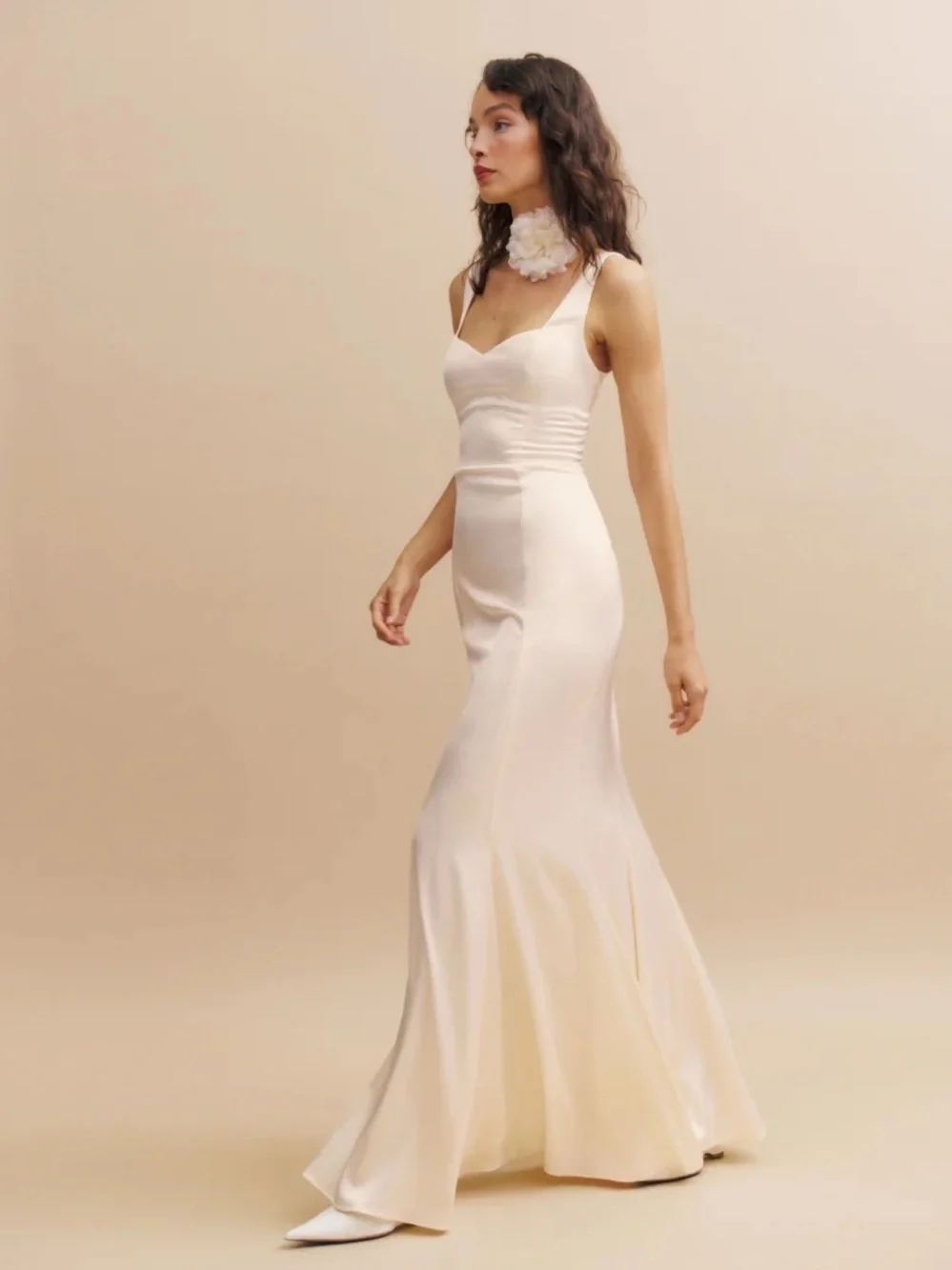 Reformation Payton Satin Dress in Fior Di Latte - new with tags - Picture 1 of 8